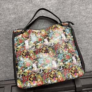 Ed Hardy by Christian Audigier Kiss of Death Geisha Tattoo Art Vinyl Large Tote